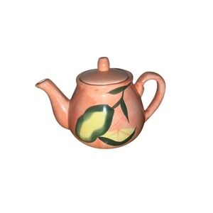 CBK LTD Hand‎ Painted Ceramic Teapot Artistic Fruit Motif Multicolor